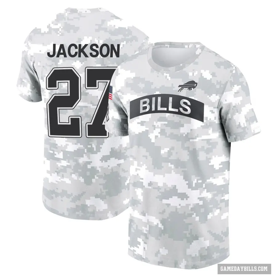 Men's ＃27 Kareem Jackson Buffalo Bills Camo Arctic 2024 Salute to Service Performance T-Shirt