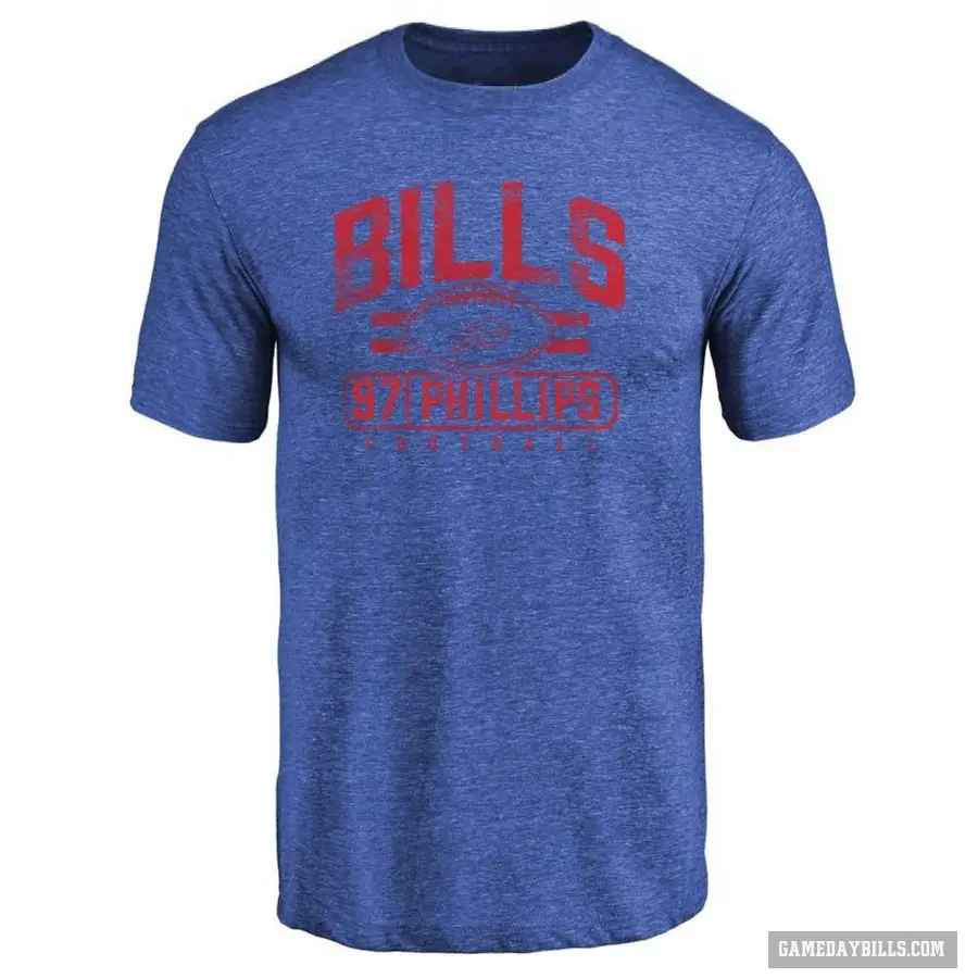 Men's ＃97 Jordan Phillips Buffalo Bills Royal Flanker T-Shirt
