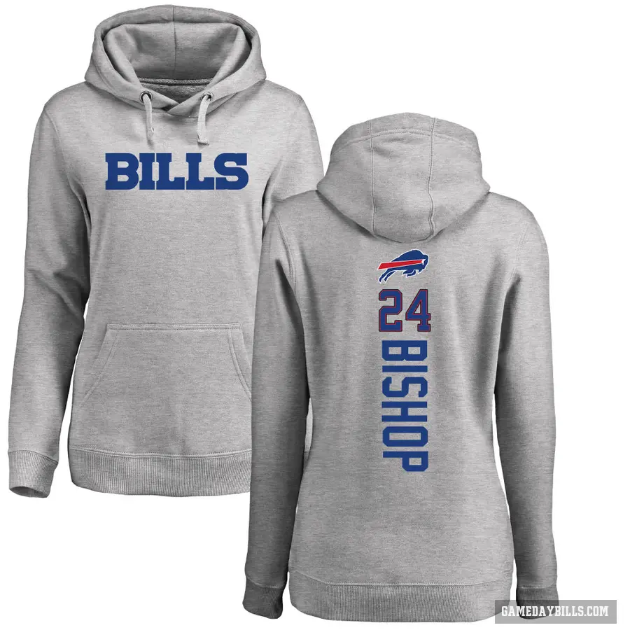 Women's ＃24 Cole Bishop Buffalo Bills Pro Line Ash Backer Pullover Hoodie