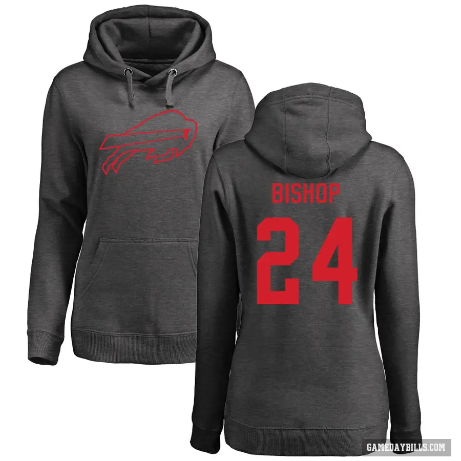 Women's ＃24 Cole Bishop Buffalo Bills Pro Line by Branded Ash One Color Pullover Hoodie