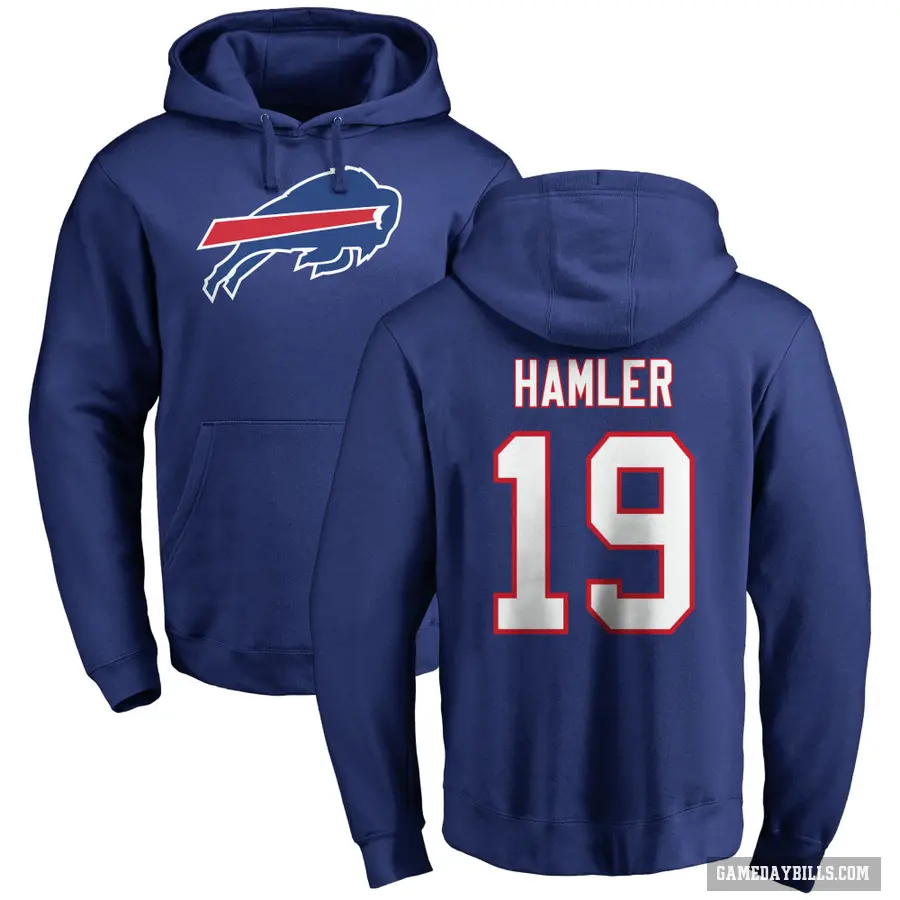 Youth ＃19 KJ Hamler Buffalo Bills Royal Pro Line Logo Pullover Hoodie