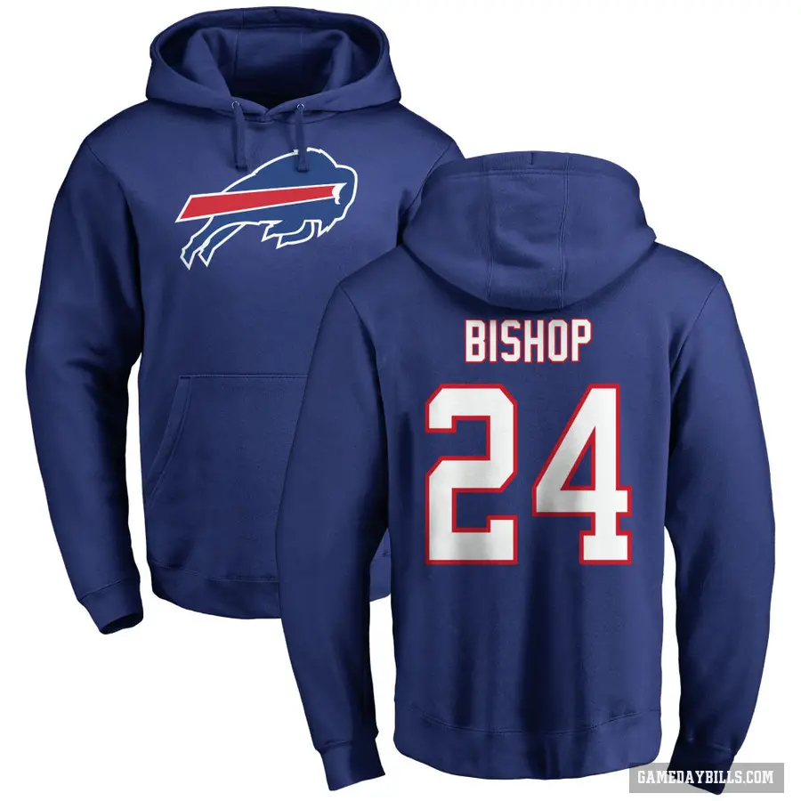 Youth ＃24 Cole Bishop Buffalo Bills Royal Pro Line Logo Pullover Hoodie