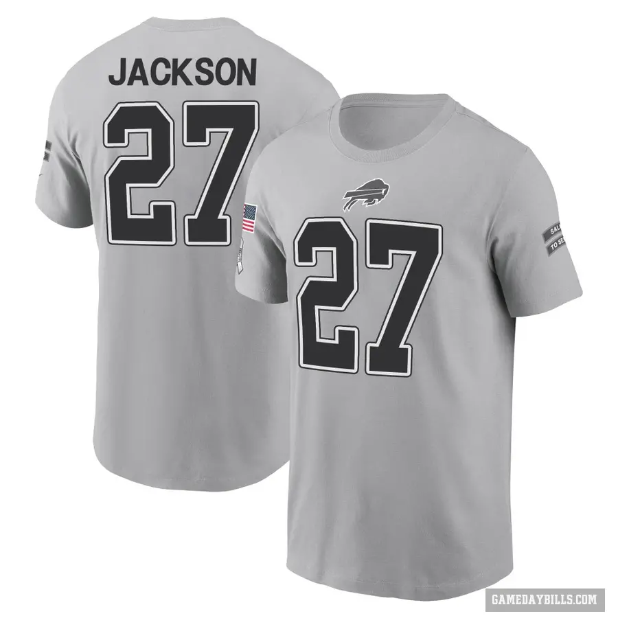 Youth ＃27 Kareem Jackson Buffalo Bills Gray 2024 Salute to Service T-Shirt