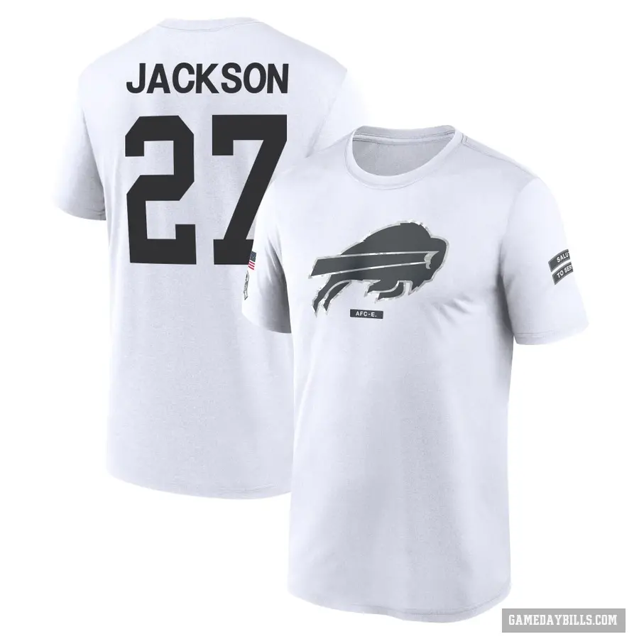 Youth ＃27 Kareem Jackson Buffalo Bills White 2024 Salute to Service Performance T-Shirt