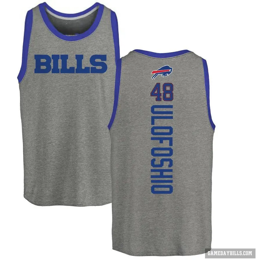 Youth ＃48 Edefuan Ulofoshio Buffalo Bills Ash Backer Tank Top