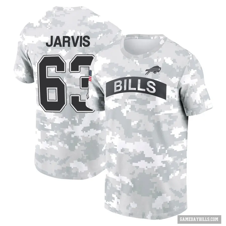 Youth ＃63 Kevin Jarvis Buffalo Bills Camo Arctic 2024 Salute to Service Performance T-Shirt