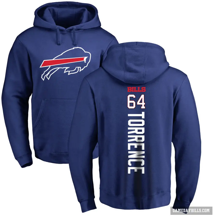 Youth ＃64 O'Cyrus Torrence Buffalo Bills Royal Pro Line Backer Pullover Hoodie
